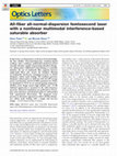 Research paper thumbnail of All-Fiber All-Normal-Dispersion Femtosecond Laser with Nonlinear Multimodal Interference-Based Saturable Absorber