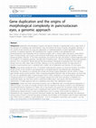 Research paper thumbnail of Gene duplication and the origins of morphological complexity in pancrustacean eyes, a genomic approach