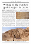 Research paper thumbnail of Writing on the wall: two graffiti projects in Luxor (co-authored with Chloé Ragazzoli) 