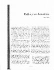 Research paper thumbnail of Kafka y sus herederos