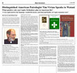 Research paper thumbnail of Distinguished American Patrologist Tim Vivian Speaks to Watani