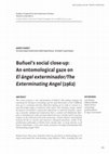 Research paper thumbnail of Buñuel's social close-up: An entomological gaze on El ángel exterminador/The Exterminating Angel (1962