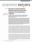 Research paper thumbnail of Persistent northward North Atlantic tropical cyclone track migration over the past five centuries