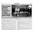 Research paper thumbnail of Bishop Suriel Receives Ph.D. for Dissertation on Saint Archdeacon Habib Girgis