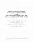 Research paper thumbnail of Firm-level investment in France an the United States: an exploration of what we have learned in twenty years