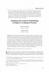 Research paper thumbnail of Adapting Job Analysis Methodology to Improve Evaluation Practice