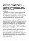 Research paper thumbnail of Forced Migration Issues in South Asia: A General Survey in Europa World Yearbook