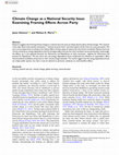 Research paper thumbnail of Climate Change as a National Security Issue: Examining Framing Effects Across Party