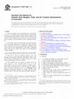 Research paper thumbnail of Designation: C138/C138M − 14 American Association State Highway and Transportation Officials Standard AASHTO No.: T121 Standard Test Method for Density (Unit Weight), Yield, and Air Content (Gravimetric) of Concrete 1