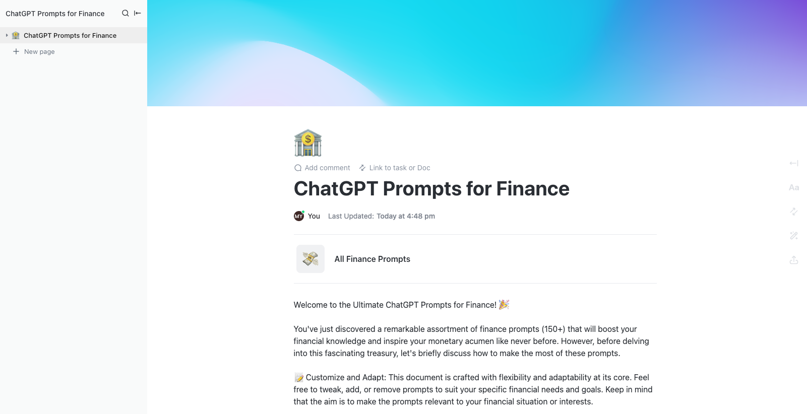 You've just discovered a remarkable assortment of finance prompts (150+) that will boost your financial knowledge and inspire your monetary acumen like never before. 