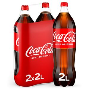 Bautura carbogazoasa Coca Cola Gust Original, 2 x 2 l