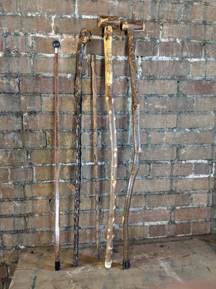 5 walking sticks - Bid On Estates Auction Services