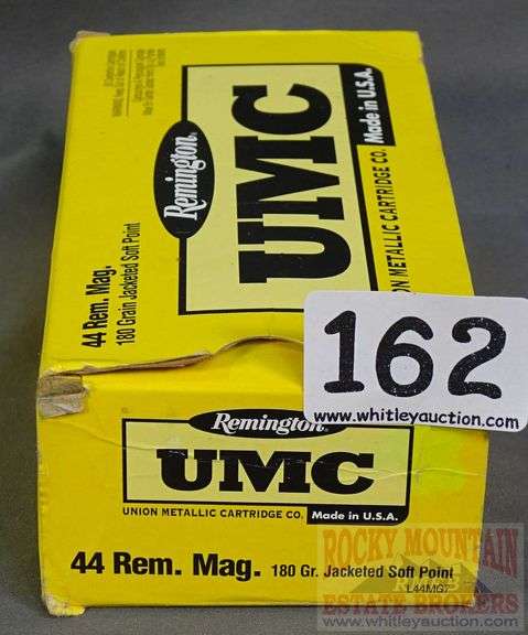 Box Of 50 Remington UMC .44 Rem. Mag., 180 Grain, JSP Cartridges ... image.