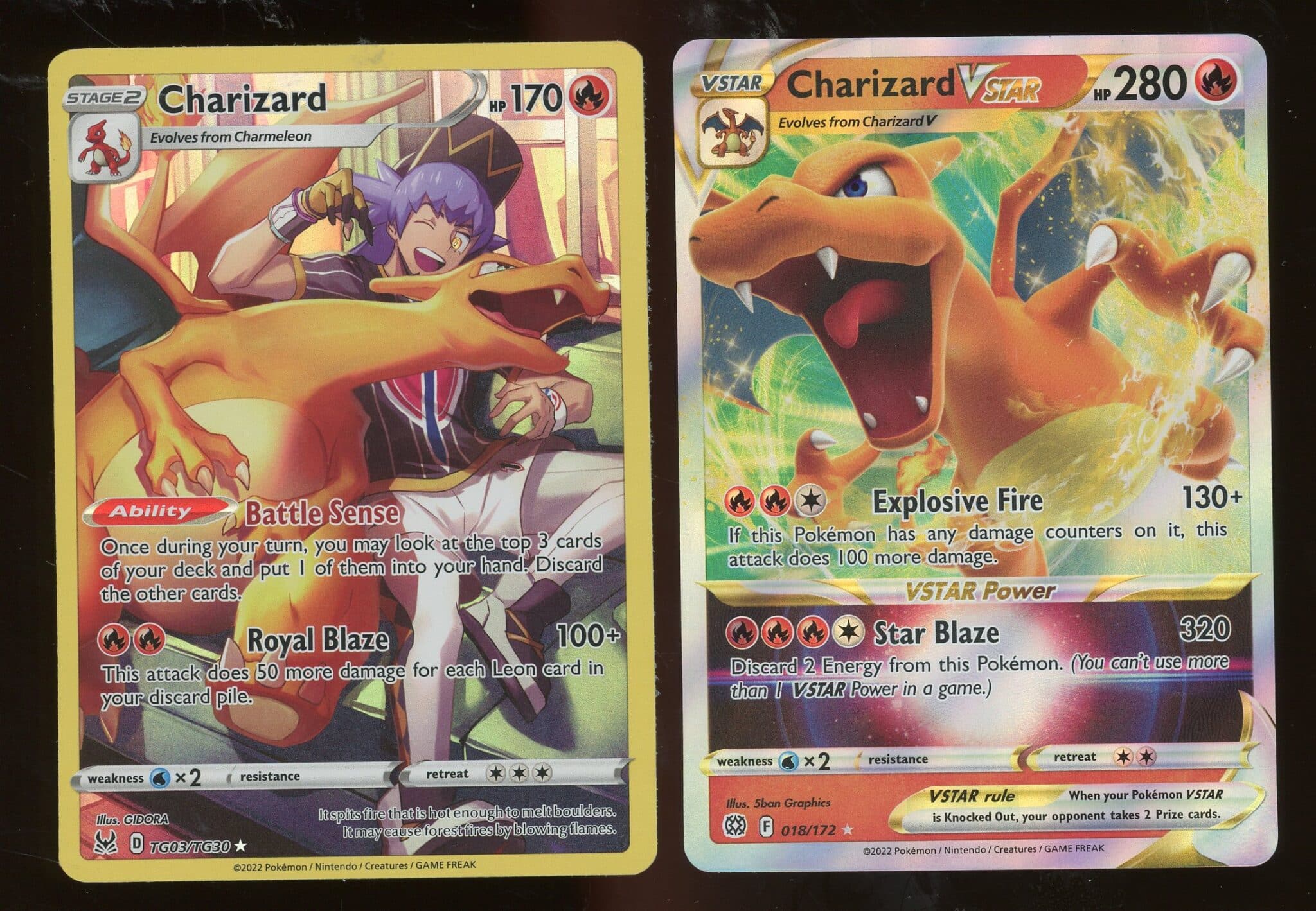 Lot of (2) Charizard 2022 Full Art Holo Rare Pokemon Card | Auction of ...