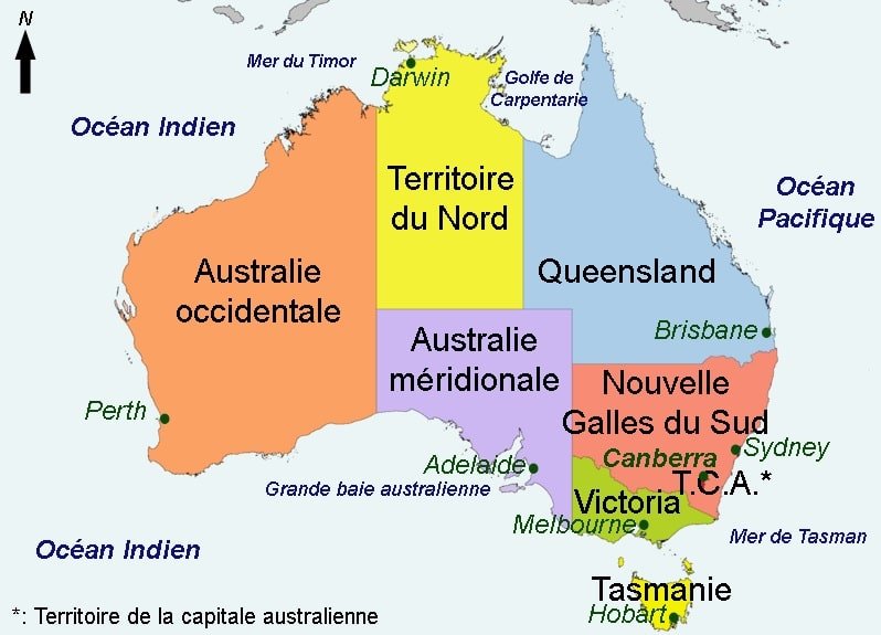 australie carte simple