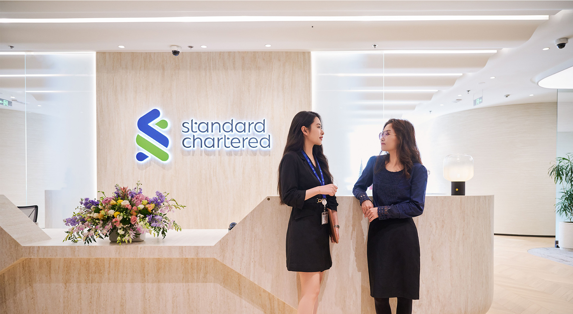 Colleagues in Standard Chartered office 