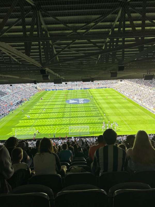 St James' Park, block: GST, row: T, seat: 72