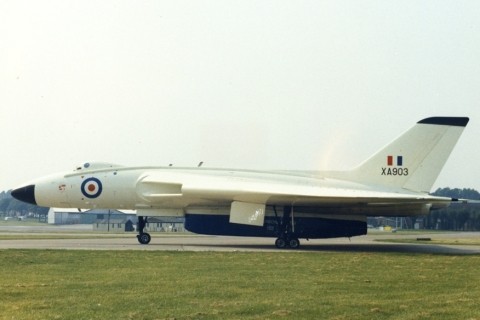 XA903 testing the Turbo-Union RB199 engine destined to power the Panavia Tornado. (VRT Collection)