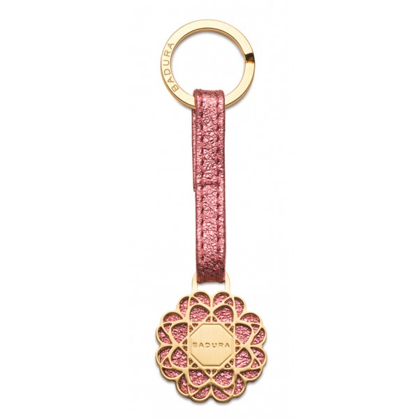 Aleksandra Badura - Small Leather Goods - Keyring in Calfskin - Pink - Luxury High Quality