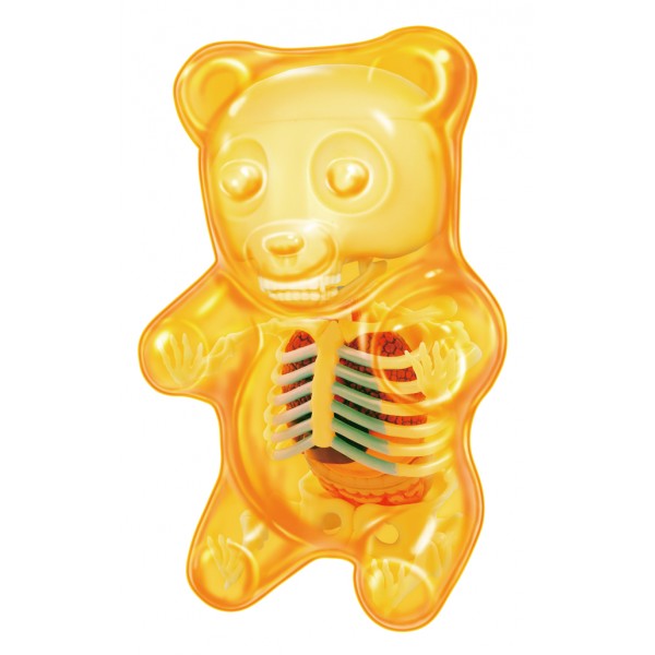 Fame Master - Small Gummi Bear - Orange - 4D Master - Mighty Jaxx - Jason Freeny - Body Anatomy - XX Ray - Art Toys