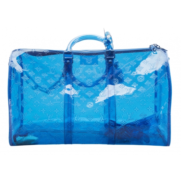 Louis Vuitton Vintage - RGB Keepall Bandouliere 50 - Blue - Plastic and PVC - Luxury High Quality