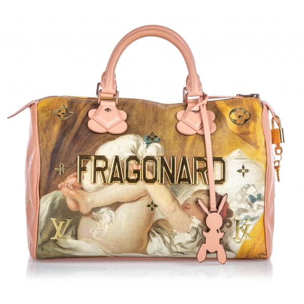 Louis Vuitton Vintage - Masters Speedy 30 Jeff Koons - Brown Beige - Fabric and Calf Handbag - Luxury High Quality