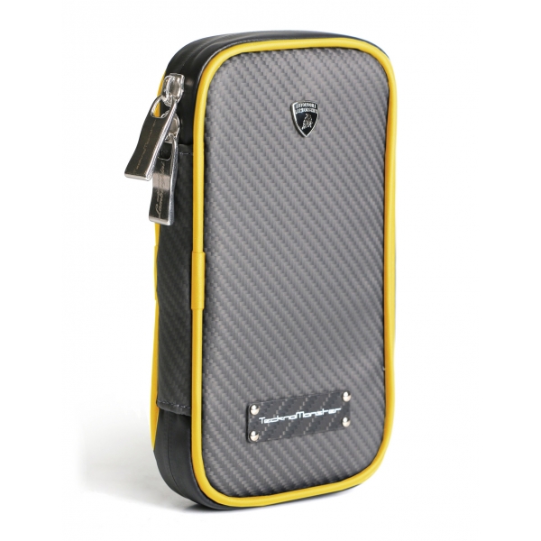 Lamborghini - TecknoMonster - Cover per Smartphone in Fibra di Carbonio Aeronautico - Giallo - Black Carpet Collection