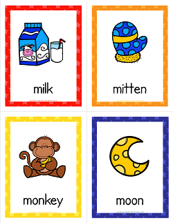 Things that Start with M Cards - Alphabet Printables | A Wellspring