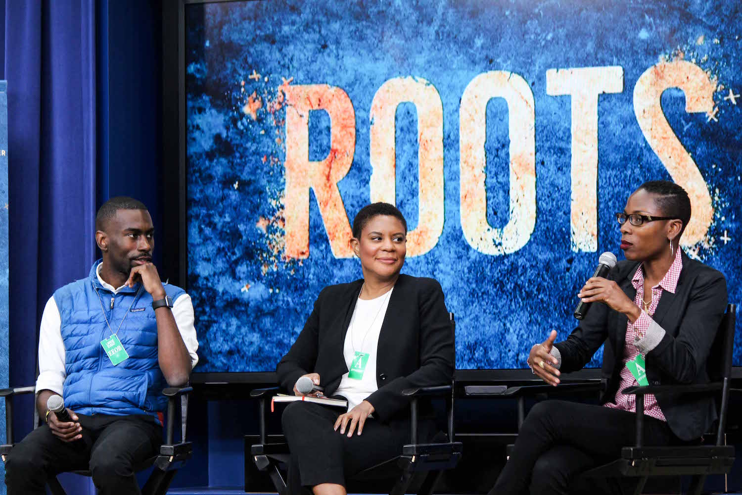 Deray, Dr. Alondra Nelson, Me. Picture credit: Paul Holston/The Hilltop Newspaper