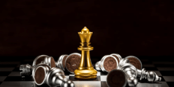 Gold Chess Piece