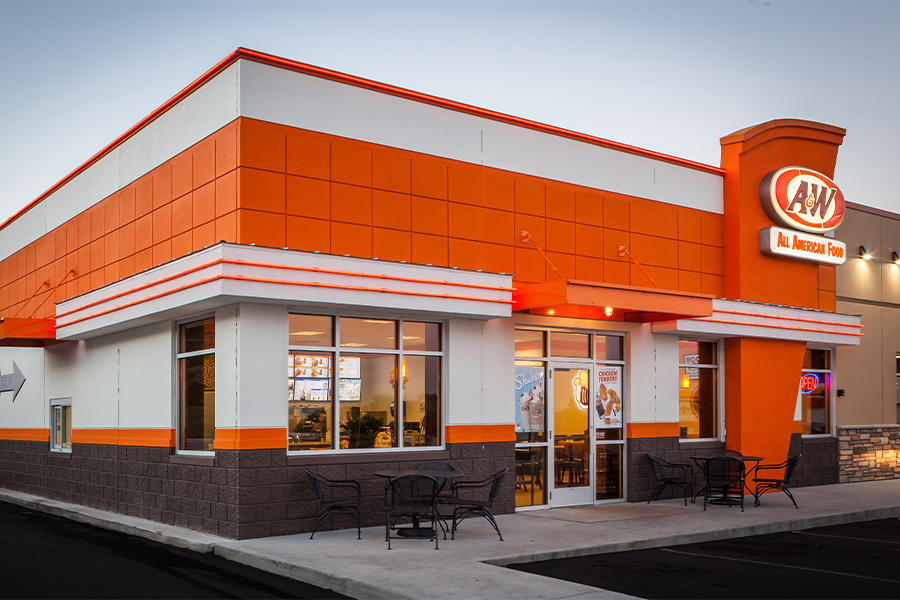 A&W Restaurant exterior side view