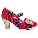 Piccolo IRREGULAR CHOICE Tartan Heels In Red/Gold