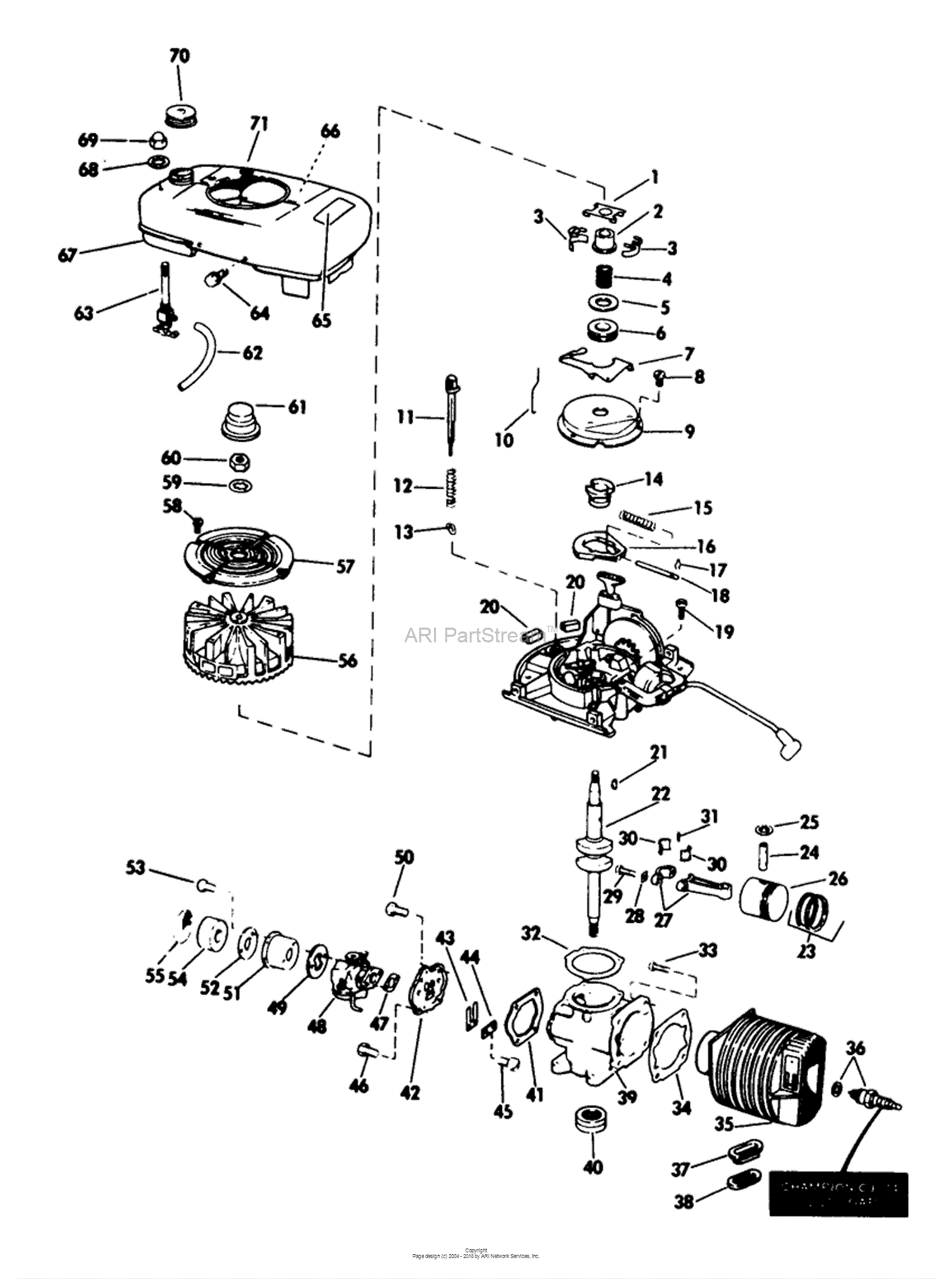 Lawn-Boy 8231, Lawnmower, 1973 (SN 300000001-399999999) Parts Diagram ...