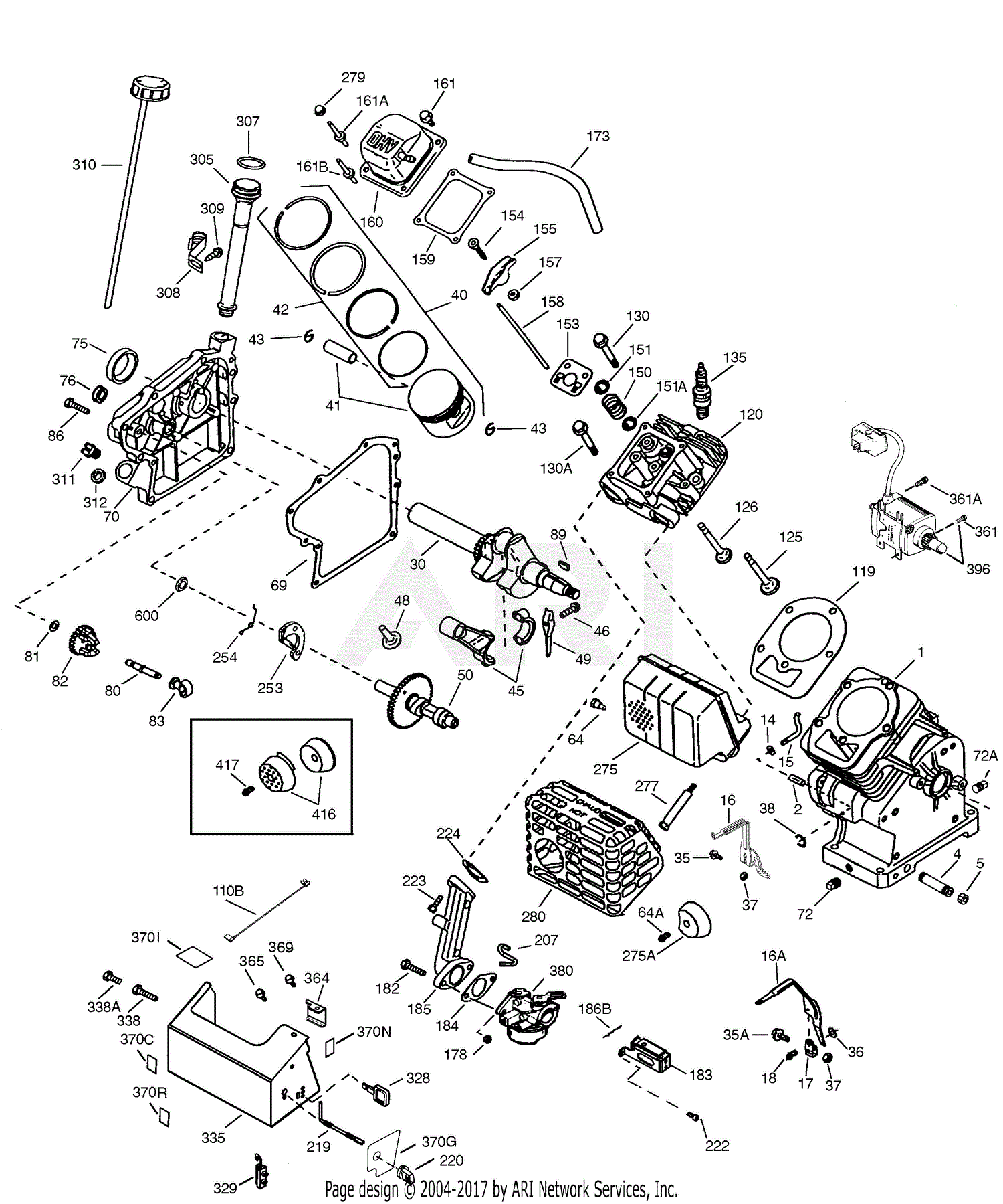 Tecumseh OH195SA-72507G 72507G-OH195SA Parts Diagram for Engine Parts ...