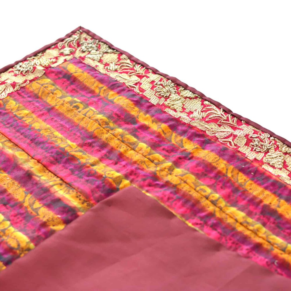 Vintage Fabric & Indian-Border Tablecloth