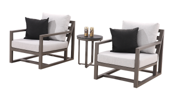 Tribeca Club Chair Set for 2 with Side Table