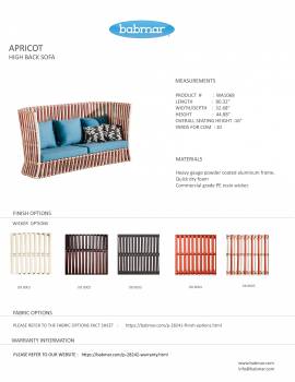 Apricot Tall Sofa Set - Image 6