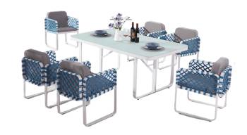 Dresdon Dining Set For 6 with Side Straps