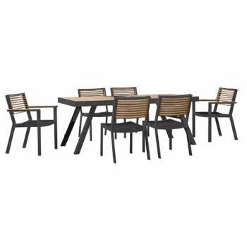 Avant Dining Set For 6 (Stackable Chairs)