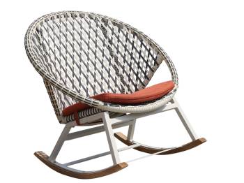 Evian Round Rocking Club Chair