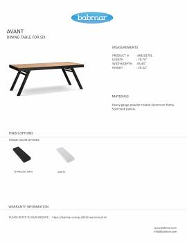 Babmar - AVANT DINING SET FOR 6 - Image 4