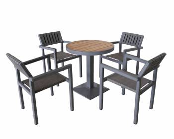 Amber Round Bistro Set for 4