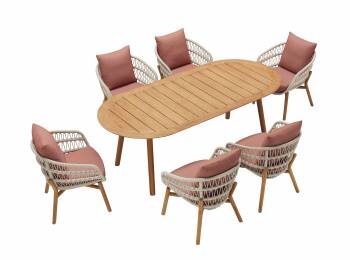 Corda Dining Set For 6