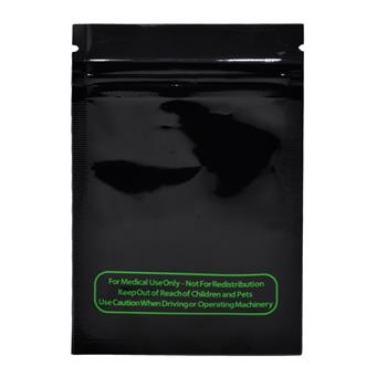  MEDICAL MYLAR BLACK ZIPLOCK BAGS