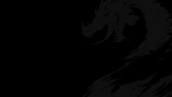 Dark Dragon Emblem in Monochrome Elegance wallpaper