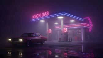 Retro Nocturne Neon Drive wallpaper