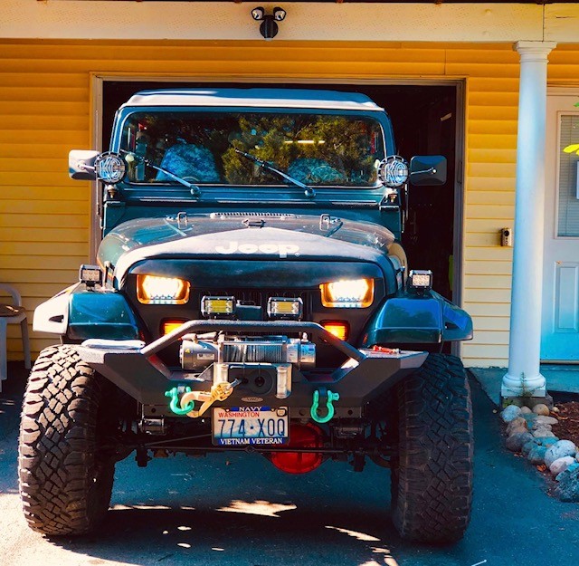 1987-95 Fits: Jeep Wrangler Yj Overlay Grille Grill Mean Furious Angry Bird  Eyes Fiberglass – Baggers Bags – Extended Stretched Saddlebags | Harley  Davidson Custom Baggers Parts