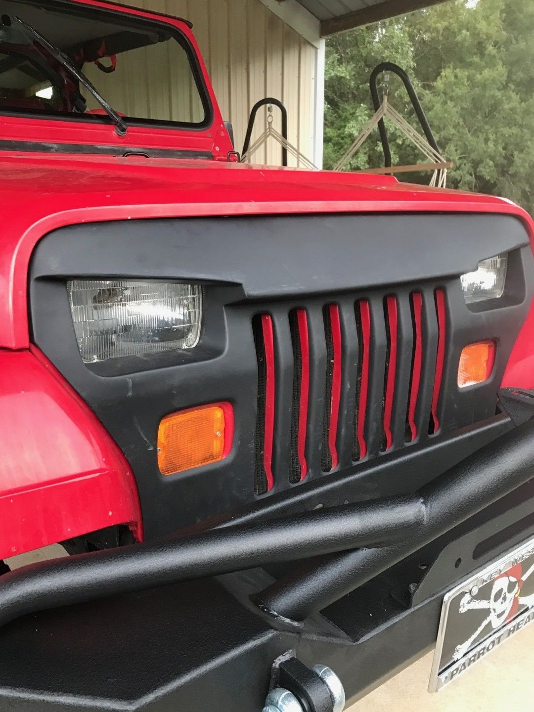 1987-95 Fits: Jeep Wrangler Yj Overlay Grille Grill Mean Furious Angry Bird  Eyes Fiberglass – Baggers Bags – Extended Stretched Saddlebags | Harley  Davidson Custom Baggers Parts