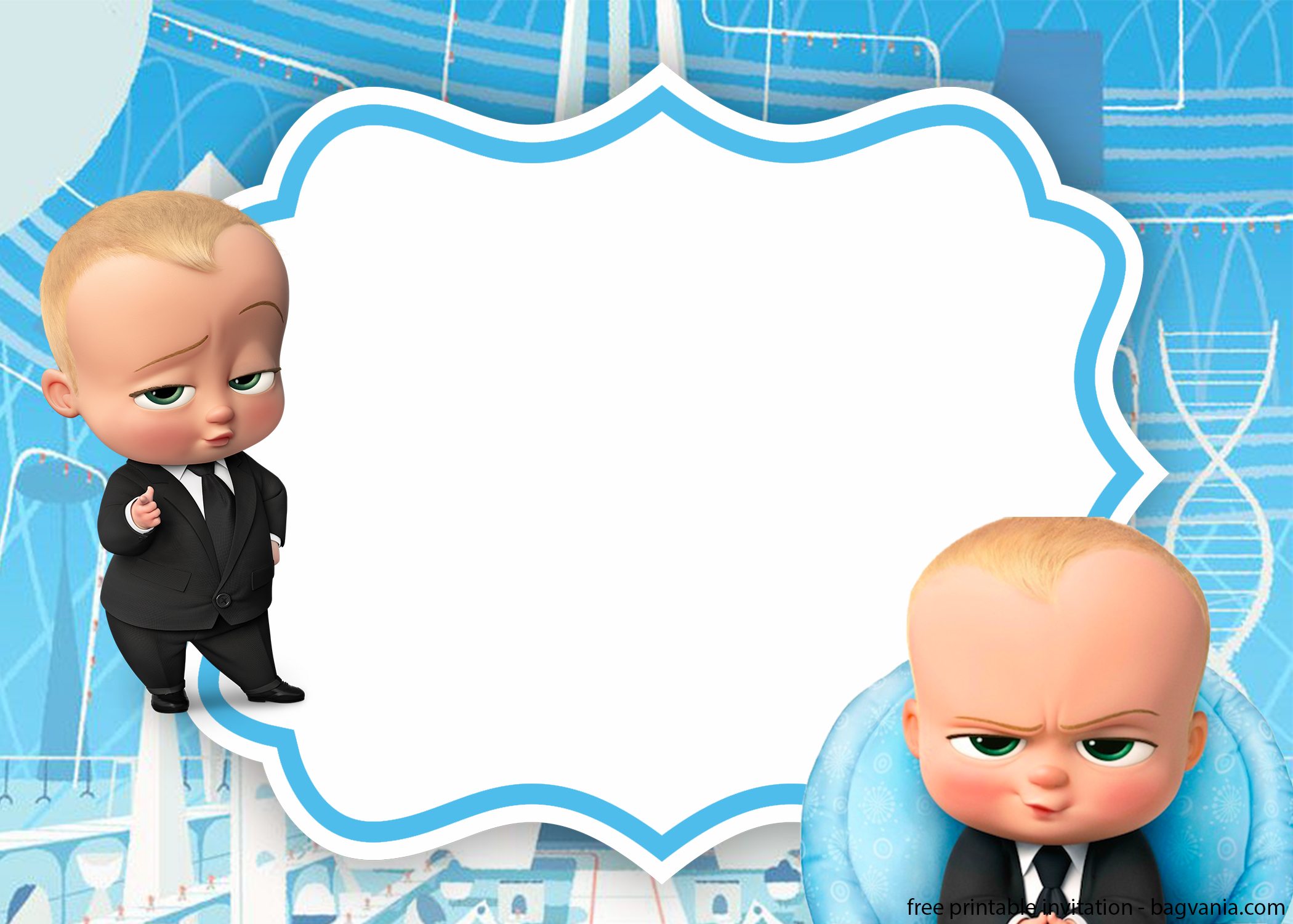 FREE Baby Boss Invitation Template | Bagvania