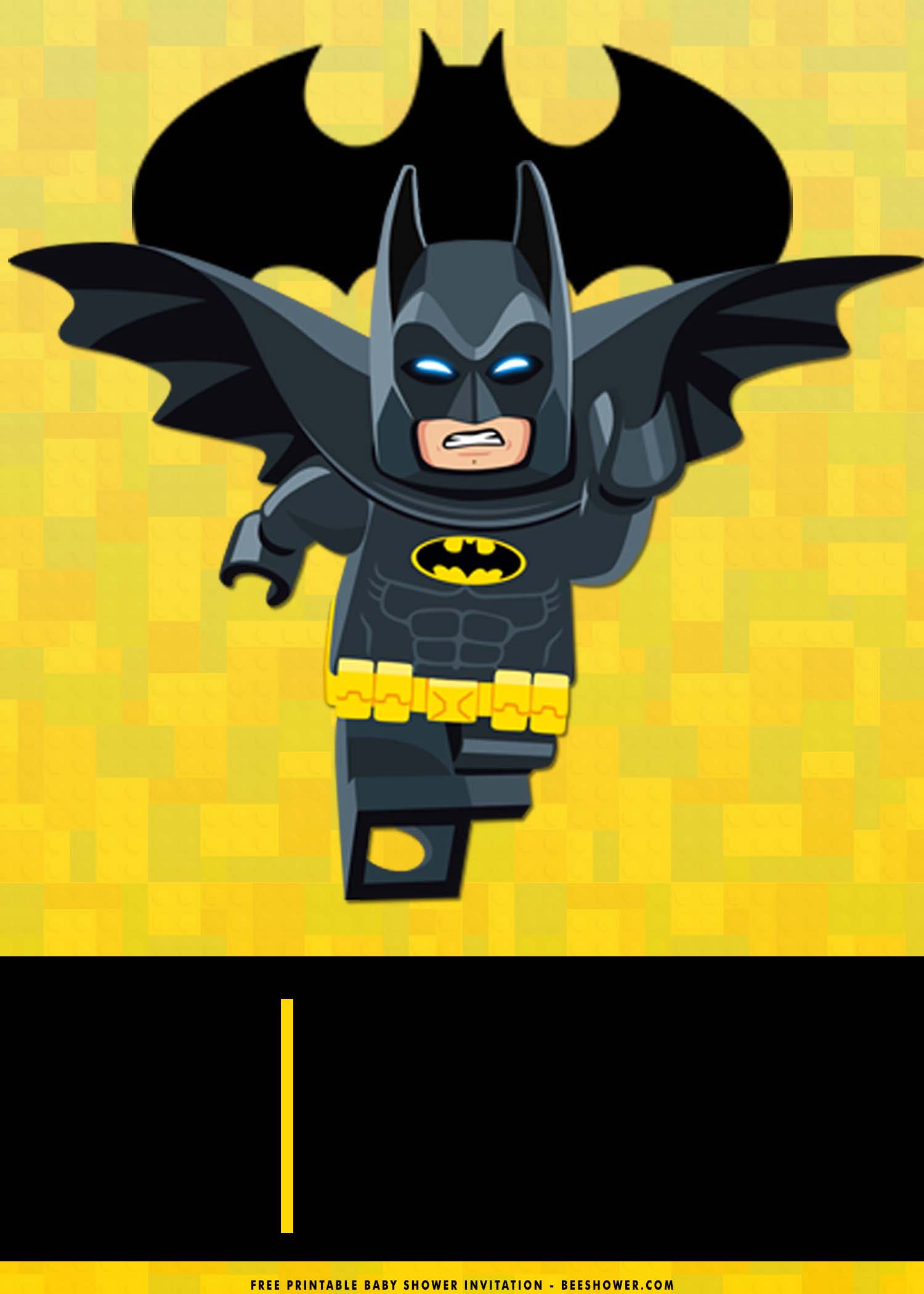 FREE Printable) – Lego Batman Baby Shower Invitation Templates | FREE  Printable Birthday Invitation Templates - Bagvania